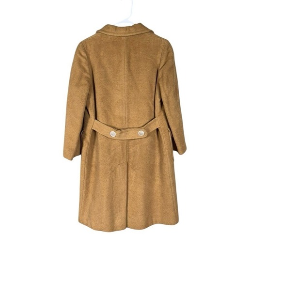 Womens Slouchy Camel Hair Coat Over Coat Medium Preppy Soft Girl Oversized Long - Picture 3 of 7